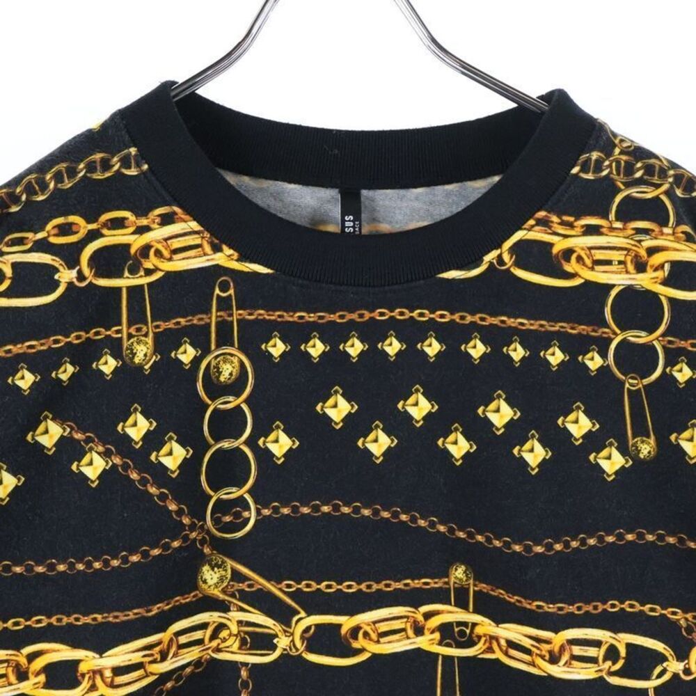 Versace All-Over Pattern Crew Neck Sweatshirt Bla… - image 3